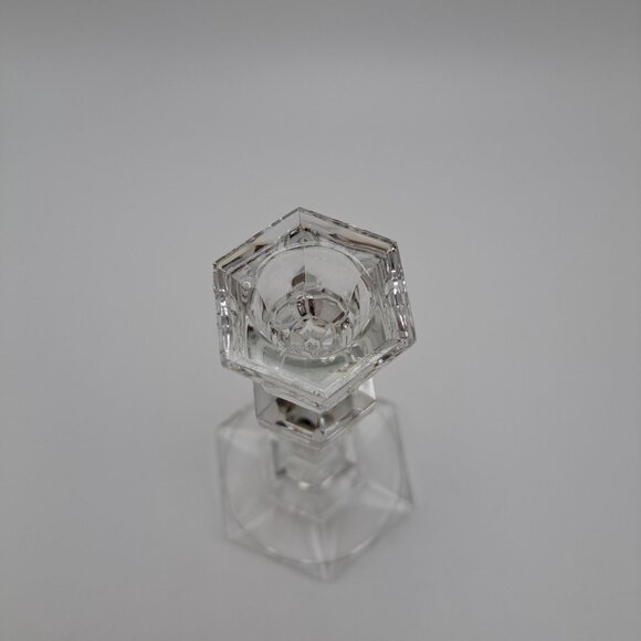 Godinger Glass Candlestick Holder Elegant Home Decor Collectible - Picture 5 of 5